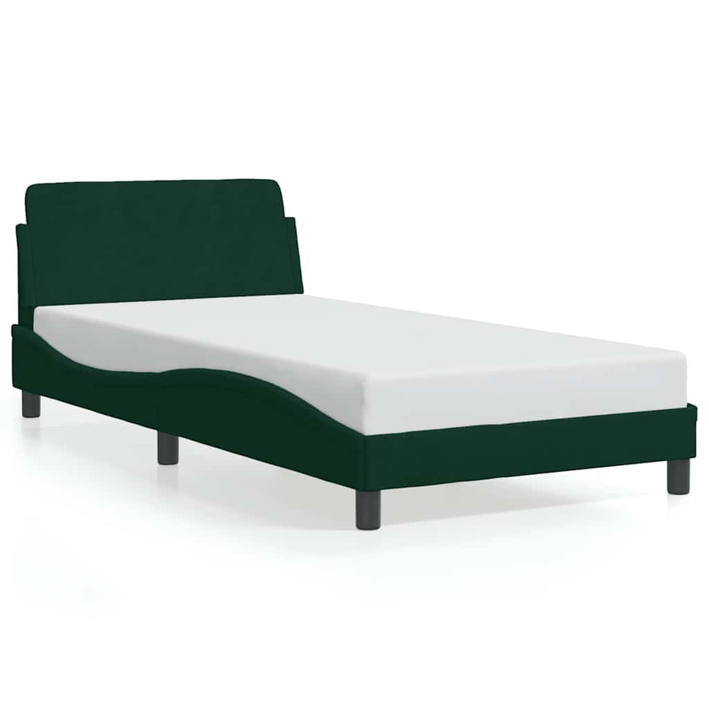 Bettgestell Dunkelgrün Samt 100x200 cm
