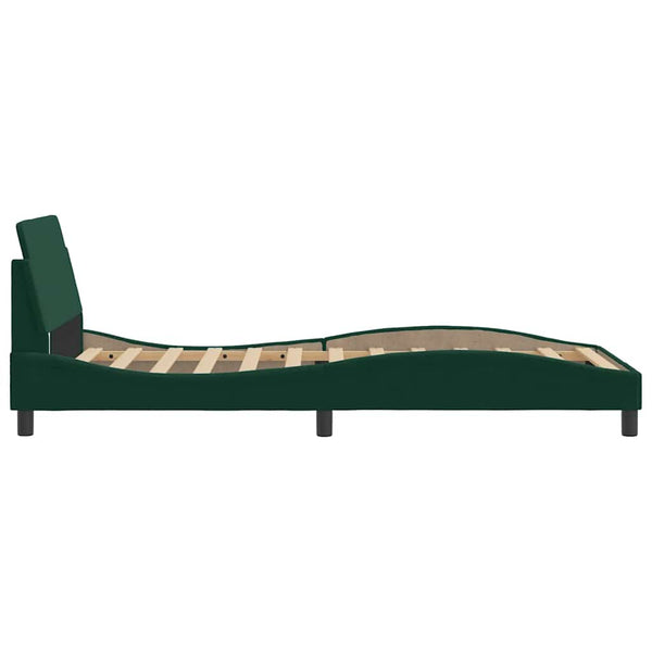 Bettgestell Dunkelgrün Samt 100x200 cm