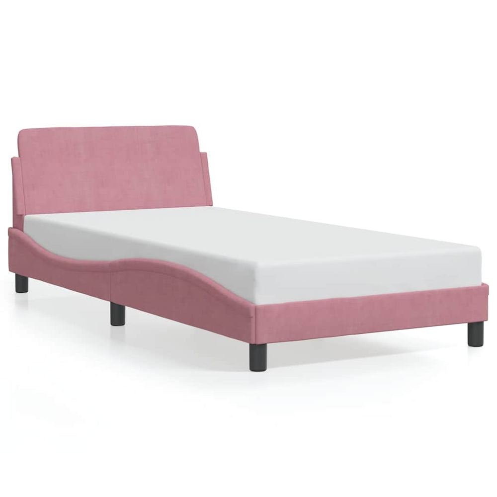 Bettgestell Dover Rosa 100x200 cm Samt