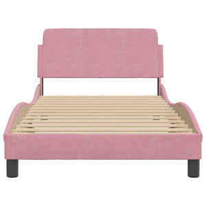 Bettgestell Dover Rosa 100x200 cm Samt