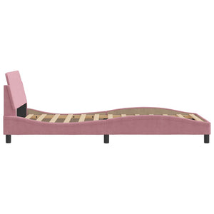 Bettgestell Dover Rosa 100x200 cm Samt
