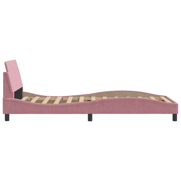 Bettgestell Dover Rosa 100x200 cm Samt