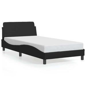 vidaXL Cadre de lit « Dover » en similicuir noir 100 x 200 cm