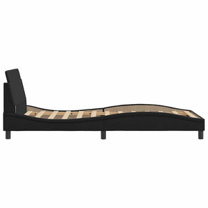 vidaXL Cadre de lit « Dover » en similicuir noir 100 x 200 cm