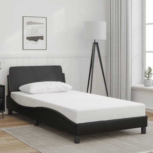 vidaXL Cadre de lit « Dover » en similicuir noir 100 x 200 cm