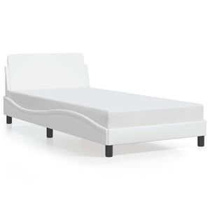 vidaXL Cadre de lit "Dover" Blanc 100x200 cm Similicuir