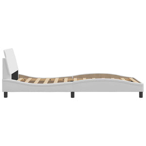 vidaXL Cadre de lit "Dover" Blanc 100x200 cm Similicuir