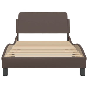 Bettgestell Dover Braun 100x200 cm Kunstleder