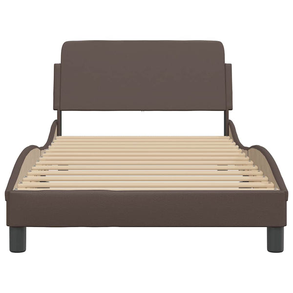 Bettgestell Dover Braun 100x200 cm Kunstleder