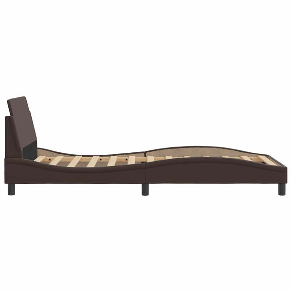 Bettgestell Dover Braun 100x200 cm Kunstleder
