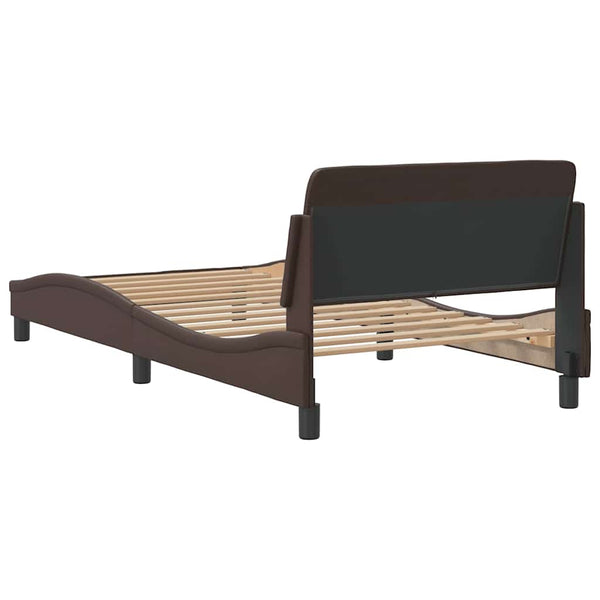 Bettgestell Dover Braun 100x200 cm Kunstleder