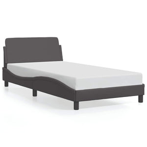 Bettgestell Dover Grau 100x200 cm Kunstleder