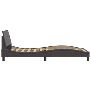 Bettgestell Dover Grau 100x200 cm Kunstleder