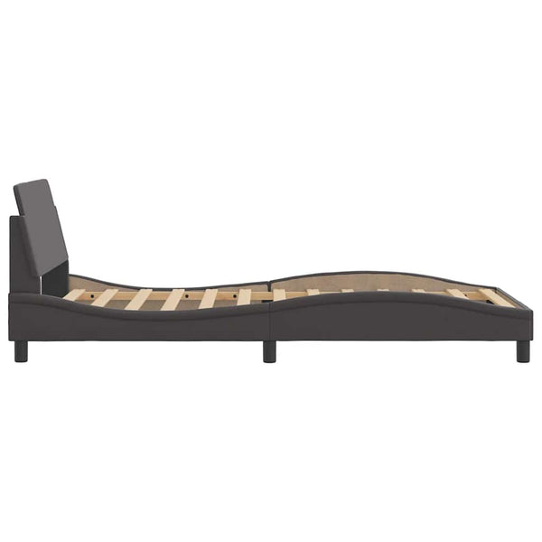 Bettgestell Dover Grau 100x200 cm Kunstleder