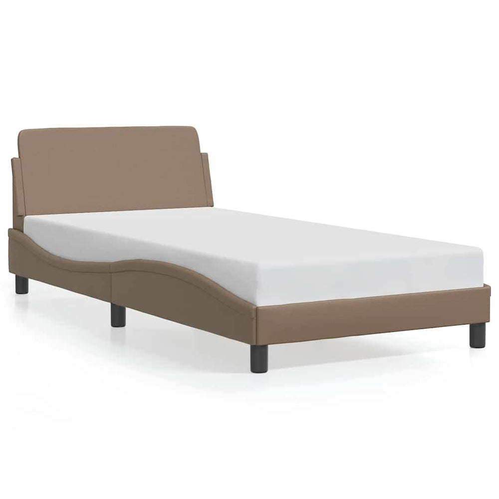Bettgestell Cappuccino-Braun 100x200 cm Kunstleder