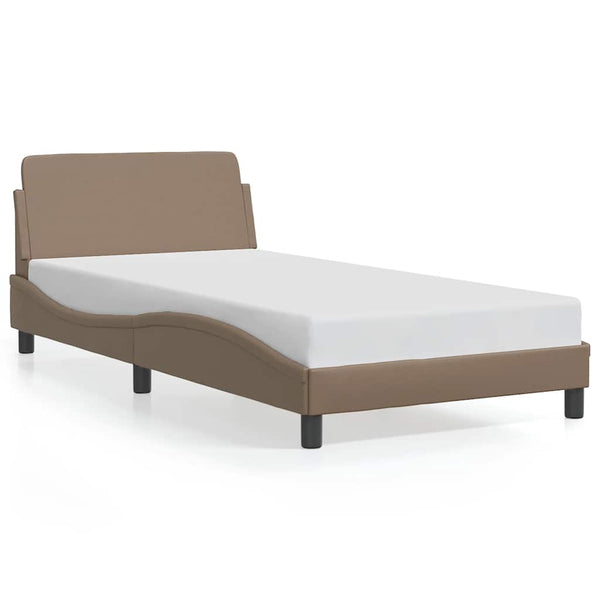 Bettgestell Cappuccino-Braun 100x200 cm Kunstleder