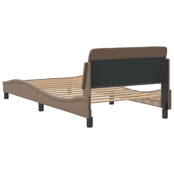 Bettgestell Cappuccino-Braun 100x200 cm Kunstleder