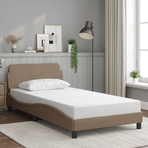 Bettgestell Cappuccino-Braun 100x200 cm Kunstleder
