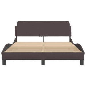 vidaXL Cadre de lit "Dover" marron foncé 120x200 cm tissu
