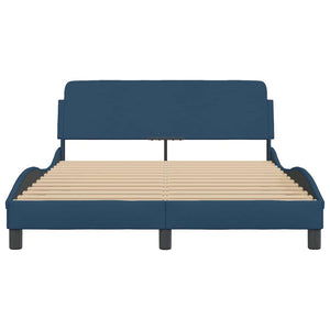 Bettgestell Blau 120x200 cm mit Kopfteil