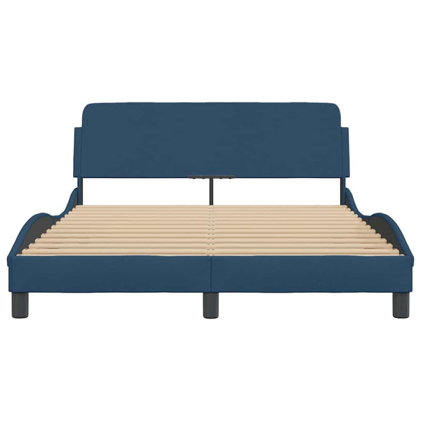 Bettgestell Blau 120x200 cm mit Kopfteil