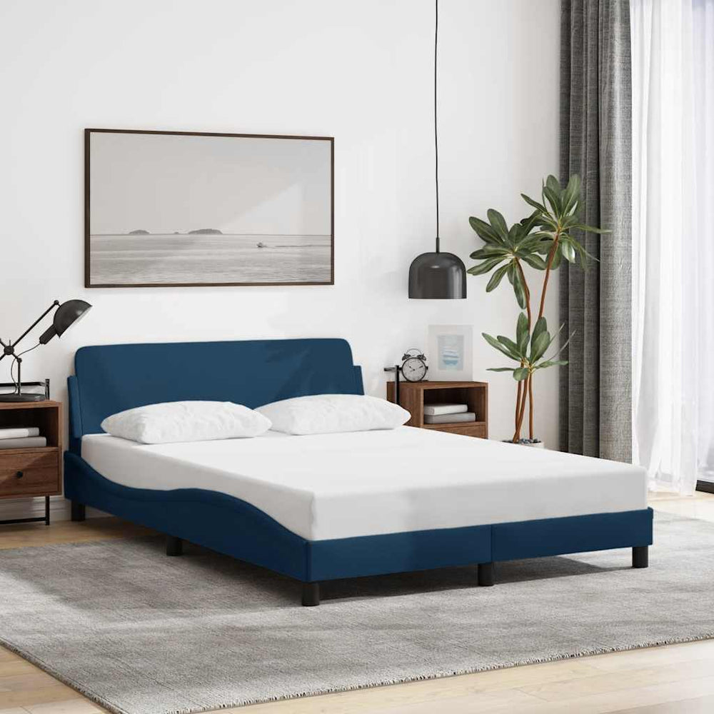 Bettgestell Blau 120x200 cm mit Kopfteil