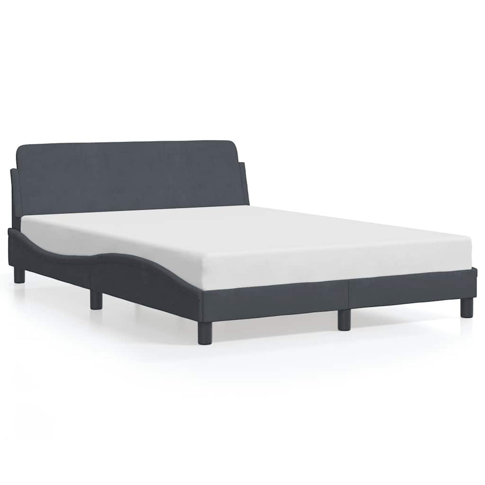 Bettgestell Dover Dunkelgrau 120x200 cm Samt