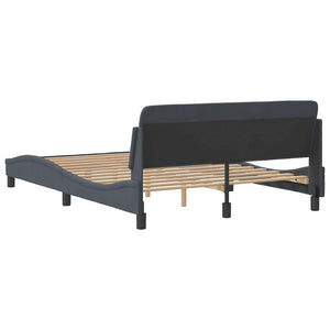 Bettgestell Dover Dunkelgrau 120x200 cm Samt
