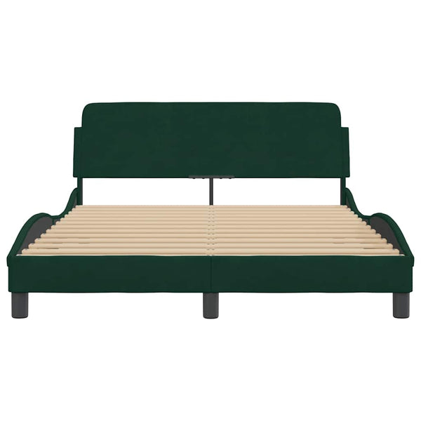 Bettgestell Dover Dunkelgrün 120x200 cm Samt