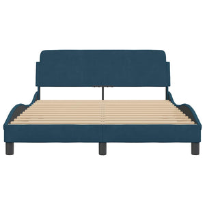 Bettgestell Dover Blau 120x200 cm Samt
