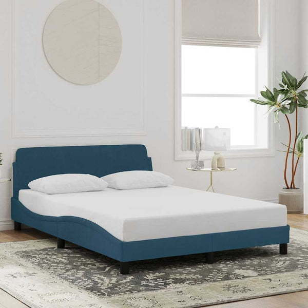 Bettgestell Dover Blau 120x200 cm Samt