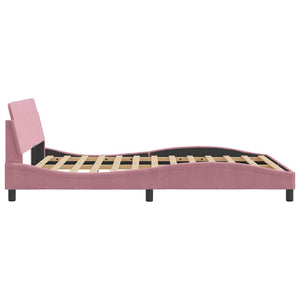 Bettgestell Rosa Samt 120x200 cm