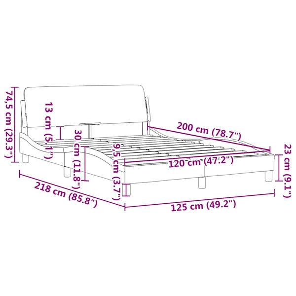Bettgestell Rosa Samt 120x200 cm
