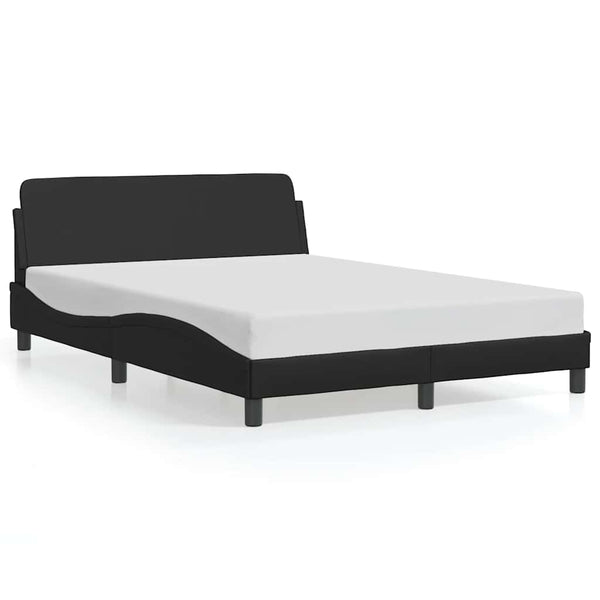 vidaXL Cadre de lit "Dover" Noir 120x200 cm Similicuir