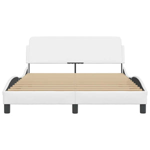 vidaXL Cadre de lit "Dover" Blanc 120x200 cm Similicuir