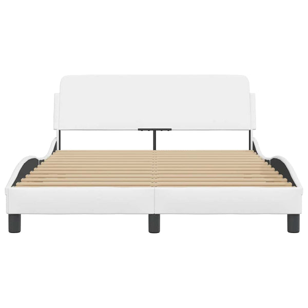 vidaXL Cadre de lit "Dover" Blanc 120x200 cm Similicuir