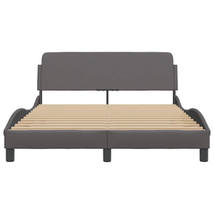Bettgestell Dover Grau 120x200 cm Kunstleder