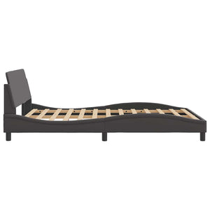 Bettgestell Dover Grau 120x200 cm Kunstleder