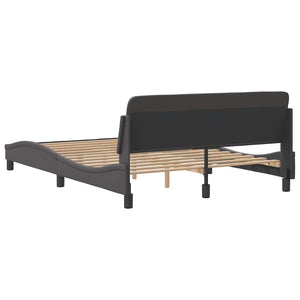 Bettgestell Dover Grau 120x200 cm Kunstleder