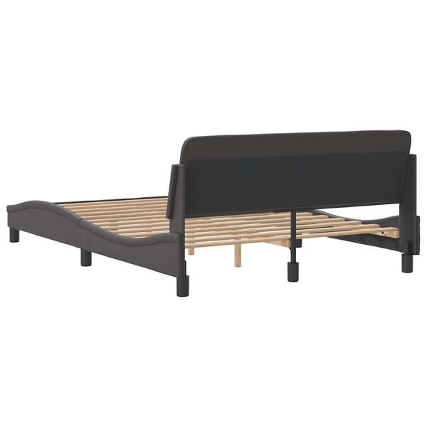 Bettgestell Dover Grau 120x200 cm Kunstleder