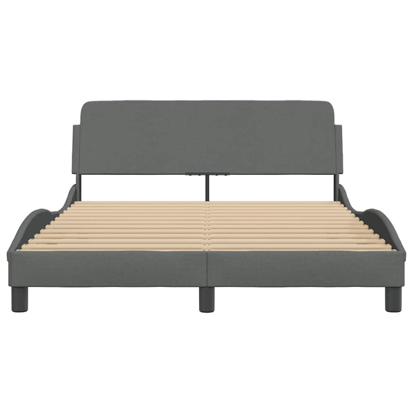 Bettgestell Dover Dunkelgrau 140x190 cm