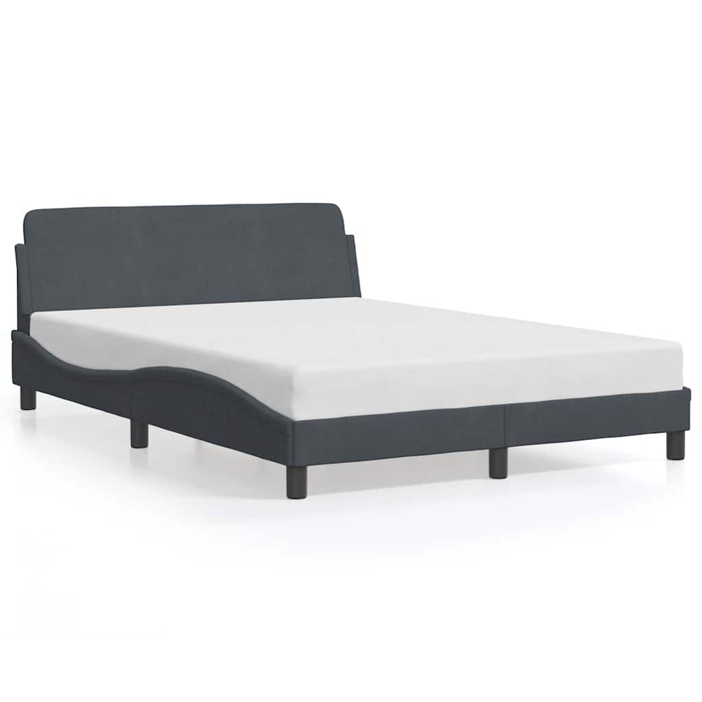 Bettgestell Dunkelgrau Samt 140x190 cm