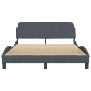 Bettgestell Dunkelgrau Samt 140x190 cm