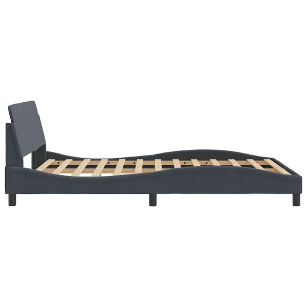 Bettgestell Dunkelgrau Samt 140x190 cm