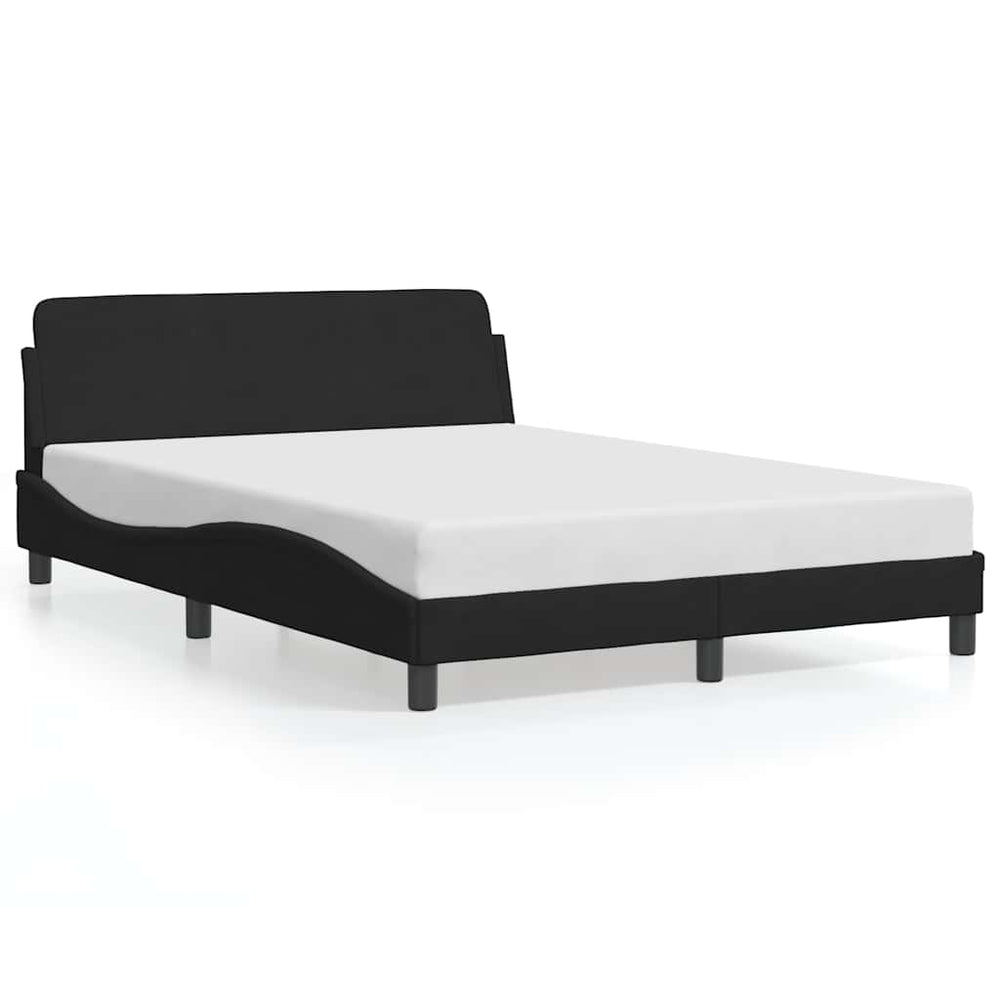 Schwarzes Samt Bettgestell 140x190 cm