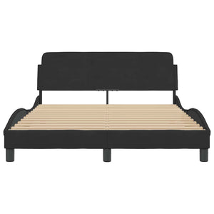 Schwarzes Samt Bettgestell 140x190 cm