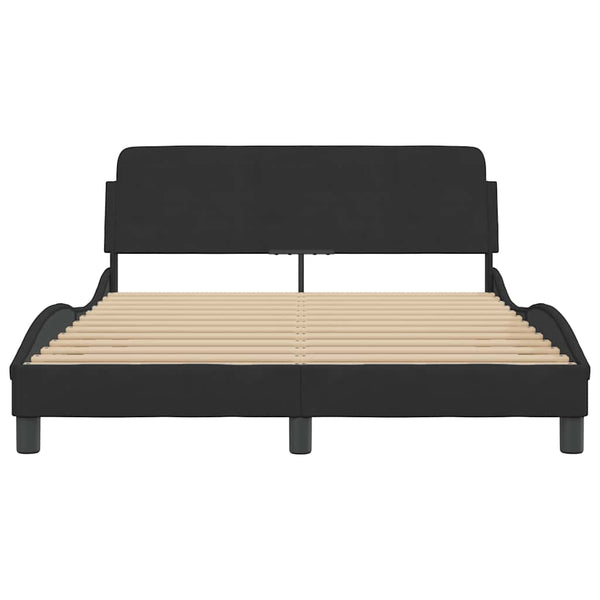 Schwarzes Samt Bettgestell 140x190 cm