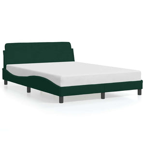 Bettgestell Dunkelgrün 140x190 cm Samt
