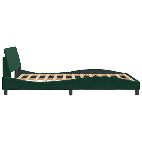 Bettgestell Dunkelgrün 140x190 cm Samt