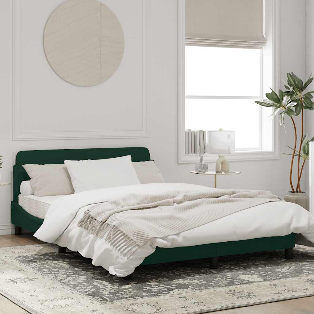 Bettgestell Dunkelgrün 140x190 cm Samt